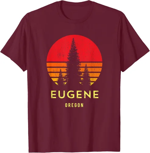 Vista 13 de Camiseta Eugene Oregon, Negro, S