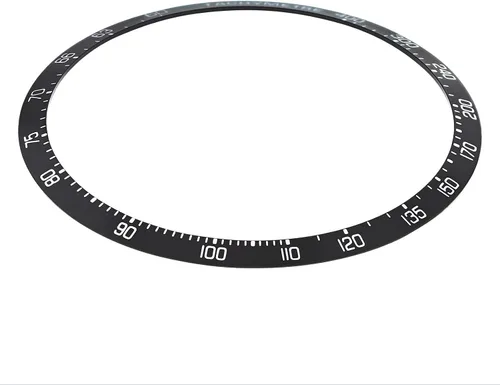 Vista 2 de Ewatchparts BISEL INSERTO COMPATIBLE CON FIT 41MM TAG HEUER CARRERA CV2010 CALIBRE 16 CRONÓGRAFO NEGRO