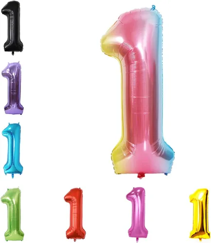 Vista 114 de Globo grande de helio con números 0-9 de 40 pulgadas para cumpleaños, bodas y fiestas (rojo, 9)