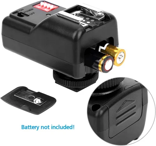 Vista 6 de Juego de disparadores de flash, 433 MHZ 16 canales Speedlite Studio Shutter Release Transceptor Kit con 1 transmisor 3 receptores 1 cable