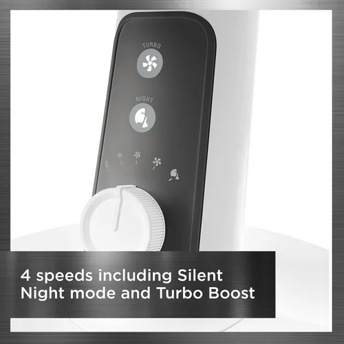 Vista 8 de Rowenta, Ventilador de escritorio, ventilador de mesa Turbo Silence, 12 pulgadas, ventilador ultra silencioso para dormitorio, oscilante, portátil