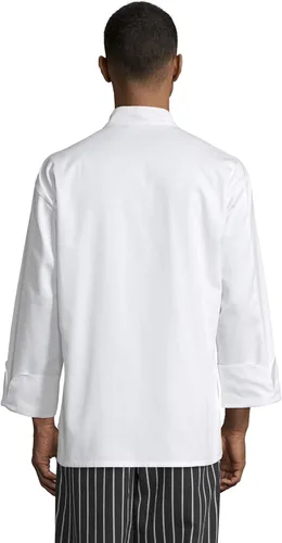 Vista 2 de Uncommon Threads Abrigo de chef clásico unisex con nudo