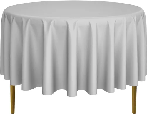 Vista 30 de Lann's Linens - Mantel redondo premium de 70 pulgadas para bodas/banquetes/restaurantes - Mantel de tela de poliéster - Azul bebé