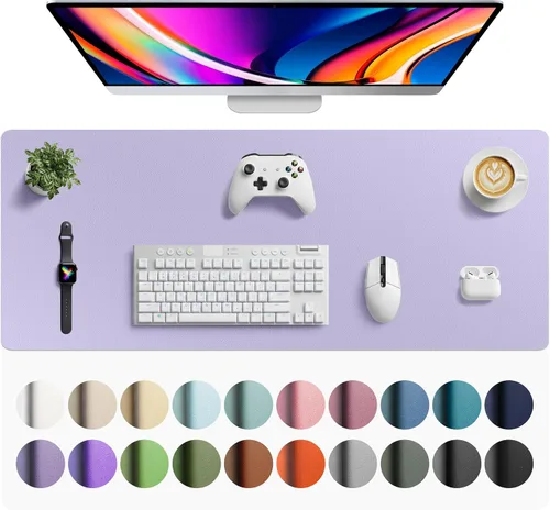 Vista 260 de Aothia - Protector de escritorio de cuero sintético grande, base antideslizante para mouse y superficie para escribir, impermeable, fácil de Agua
