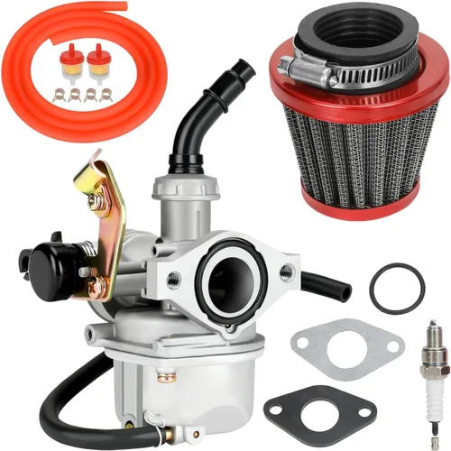 Vista 10 de YOXUFA PZ19 - Carburador 19 mm con acople de cable ahogador para Sunl Roketa TaoTao Kazuma Loncin Kayo Fox Kandi Baja SSR 50 70 90 110 125cc ATV