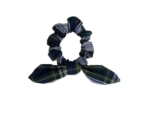 Vista 2 de Back to School/Uniform Plaid Scrunchie bunny ear Bowknot/School Uniform Plaid/Ponytail Bow Scrunchie/Plaid Accessories (Plaid 42-Bernards)