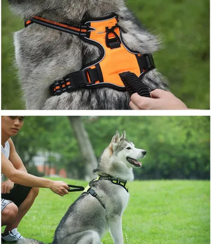 Vista 8 de GANAZONO Pet Harness No Pull Reflective Vest Harness for Medium Large Dogs with Adjustable Chest Strap and Soft Padding XL Green