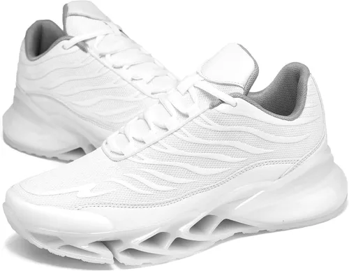 Vista 6 de Zapatos deportivos para hombre sin cordones para caminar y correr, tenis con diseño de hoja, informales, cómodos, antideslizantes, para el trabajo