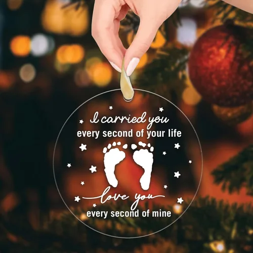 Vista 5 de Adornos Conmemorativos para Bebés, Te Llevé Cada Segundo, Regalos Conmemorativos por la Pérdida de Hija/Hijo, Regalo para Abortos Espontáneos