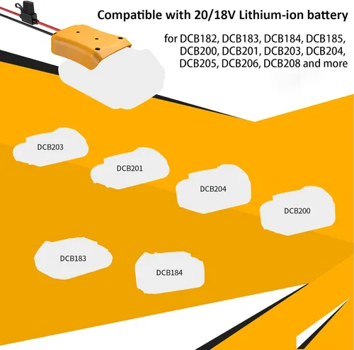 Vista 4 de Kzreect Convertidor reductor de 20 V a 12 V compatible con batería Dewalt General