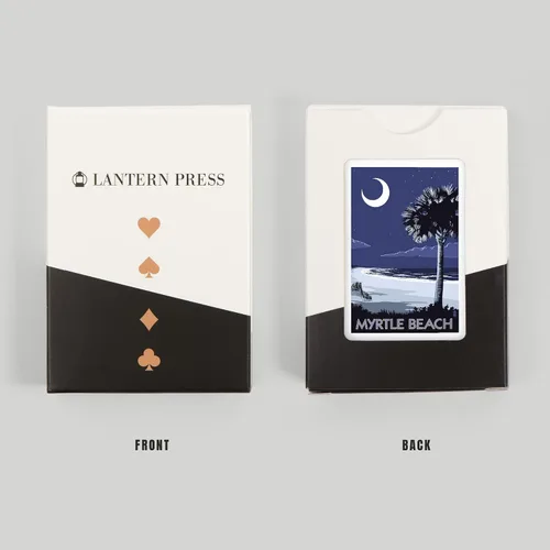 Vista 8 de Lantern Press Myrtle Beach, Carolina del Sur, Palmetto Moon (52 cartas de juego, baraja de cartas de tamaño póquer con comodines)