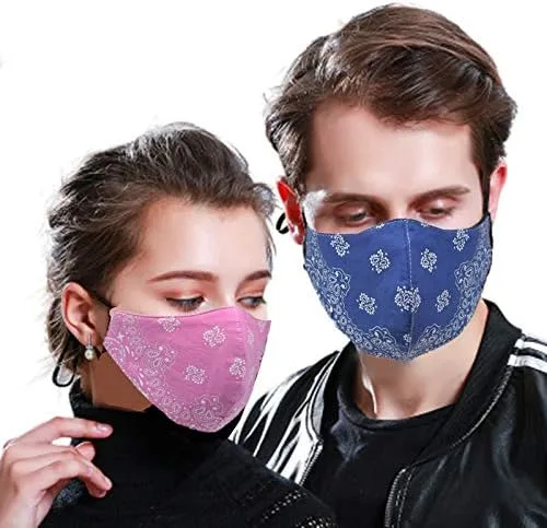 Vista 7 de Bandana de la cubierta de la cara, máscara de tela de algodón suave media cara protectora, pasamontañas de cachemira unisex de moda, Balaclava