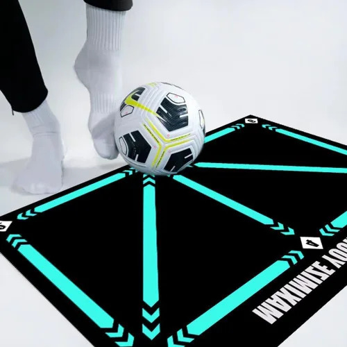 Vista 3 de Football Footstep Mat - Silent Anti-Skid Shock Absorption, Soccer & Sport Training Mat, Pace Ball Handler Equipment