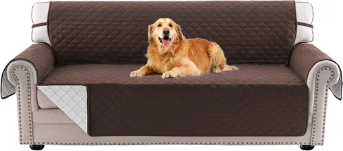 Vista 8 de PrinceDeco Funda de sofá para perros, lavable y reversible, apta para mascotas, resistente al agua, protector de muebles con correas elásticas