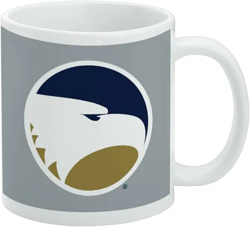 Vista 292 de Taza de cerámica con el logotipo principal de la Universidad Rider, taza de regalo novedosa para café, té y bebidas calientes, 11oz, blanca
