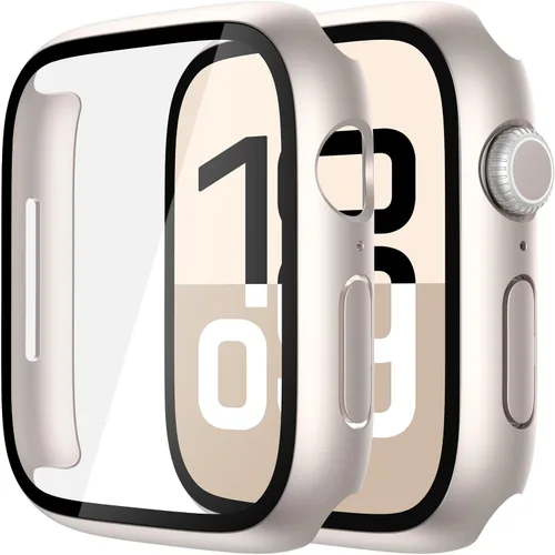 Vista 19 de Misxi Juego de 2 Fundas de Vidrio Templado Compatibles con Apple Watch Series 3 y Series 2 de 1.496 Pulgadas, Protector de Pantalla de Policarbonato