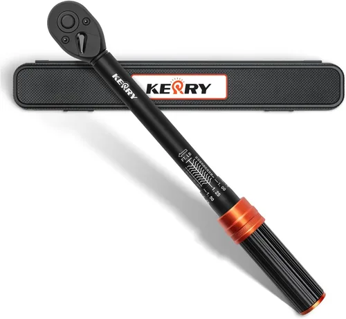 Vista 13 de Llave dinamométrica de clic de 1/4 pulgada Kerry, 20-240 pulgadas-libras/2.3-27.1 Nm, ±3% de alta precisión, escalas de doble rango, claramente