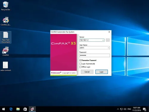 Vista 3 de CimFAX C5 Fax de PC/Móvil a Fax Fax2Email 20 Usuarios Servidor de fax Solución de fax automática Fax a través de línea fija