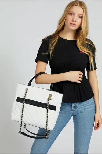 Vista 4 de GUESS Illy Elite Bolso de mano Blanco Multi
