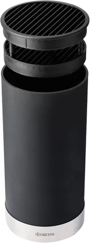 Vista 2 de Kyocera KB-U-BK - Bloque universal redondo para cuchillos de tacto suave, 8.8 x 4.3 pulgadas, color negro