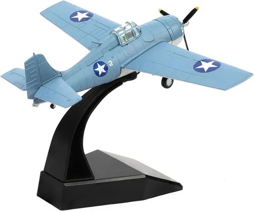 Vista 7 de NUOTIE 1/72 Douglas SBD-2 Dauntless Dive Bomber Modelo de Avión de la Segunda Guerra Mundial Midway Avión de Guerra Vintage Metal Fundido a Presión