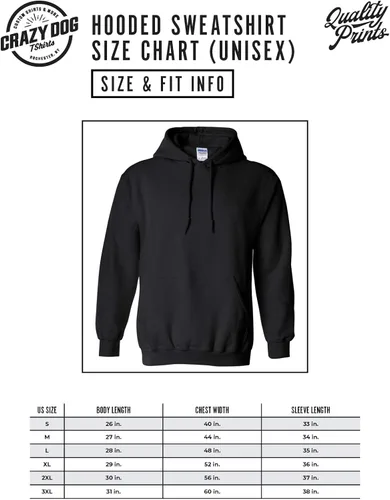 Vista 3 de Crazy Dog T-Shirts Sudadera divertida con capucha para correr y motivación, Negro