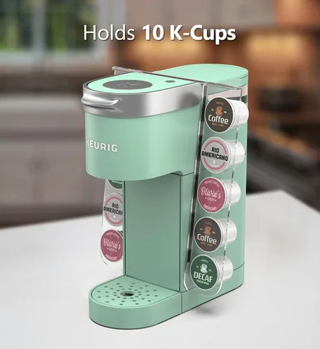 Vista 6 de GALVANOX Organizador acrílico para tazas K – Se adapta a Keurig K-Mini/K Mini-Plus (solamente), soporte para cápsulas de ahorro de espacio