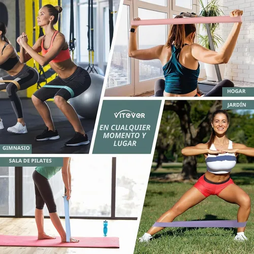 Vista 7 de Booty Bands Set, Resistance Bands for Working Out, Exercise Bands for Women and Men Legs and Butt, Stretch Bands for Pilates, Yoga Starter Set