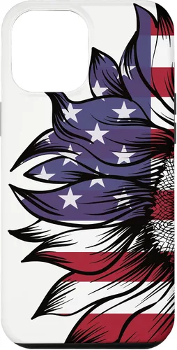 Vista 26 de USA Patriotic 4th of July Sunflower American Flag Case for iPhone 17