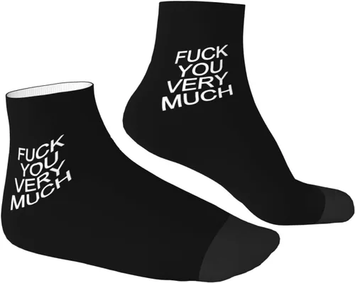 Vista 3 de Fuck You Very Much Calcetines de tobillo de verano de corte bajo para deportes, cómodos, transpirables, calcetines casuales para hombres y mujeres
