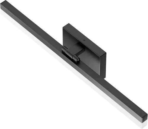 Vista 8 de Ralbay Luces de tocador negras para baño de 24 pulgadas, moderna luz LED negra mate, accesorios de iluminación de baño sobre espejo