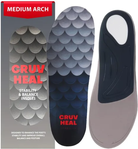 Vista 11 de CRUVHEAL Plantillas ortopédicas de trabajo, antifatiga, soporte de arco medio, inserción de zapatos para hombres y mujeres, fascitis plantar, pies
