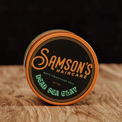 Vista 3 de SAMSON'S HAIRCARE Arcilla para peinar el cabello del Mar Muerto, nutritiva y revitalizante, con sal marina hawaiana negra, alta sujeción, acabado