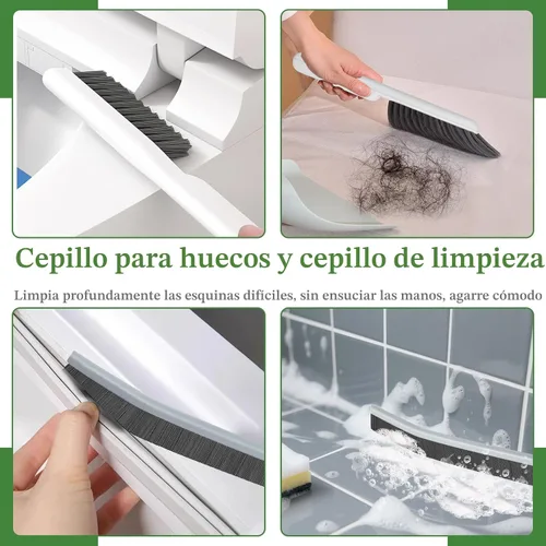 Vista 3 de 15 piezas de cepillo de limpieza para grietas, herramientas de cepillo de cerdas duras, cepillo multifuncional para lechada para el hogar, baño