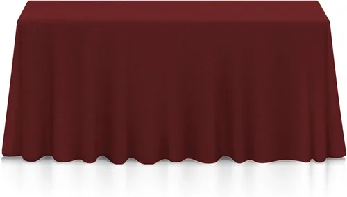 Vista 39 de Lann's Linens - Mantel rectangular de tela de poliéster de primera calidad para bodas, banquetes y restaurantes Rojo