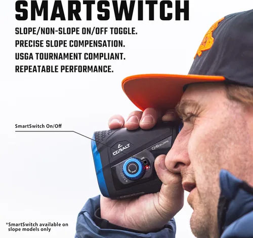 Vista 5 de Cobalt Q-6 Golf Rangefinder – Slope or Non-Slope, Tournament Legal, Precision Laser Technology, 7X Magnification, 2,500-yd Range, Pin & Vibration