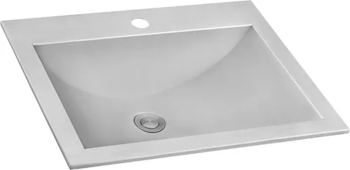 Vista 15 de Ruvati RVH6107BL RVH6107BL - Fregadero de cocina de acero inoxidable de calibre 16 con acabado cepillado que oculta arañazos, fregaderos de montaje