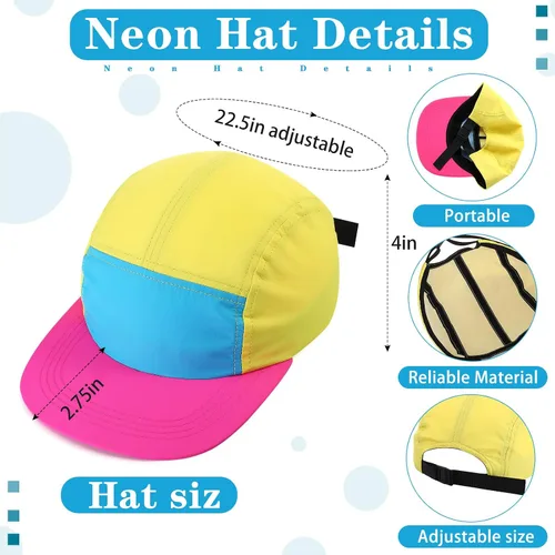 Vista 2 de Cindeer 2 lentes de sol retro de neón de los años 80 y 90, sin armazón, accesorios de disfraces de los años 80 para mujeres y hombres, fiesta