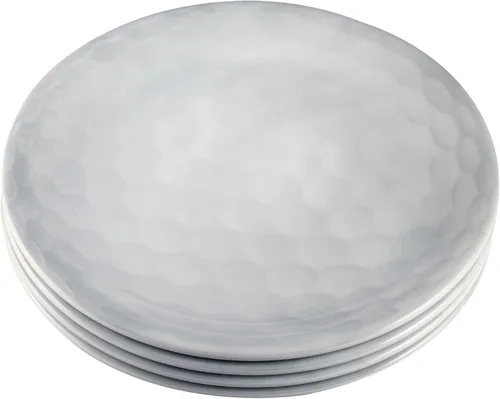 Vista 3 de UP UPware - Platos redondos de melamina con bola de golf, platos pequeños para servir, para aperitivos, aperitivos y guarniciones, blanco, 6