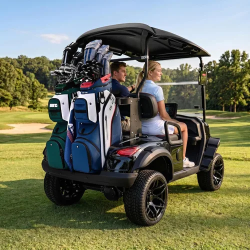 Vista 6 de ASK ECHO Soundless-Series - Bolsa para carrito de golf con 15 divisores, parte inferior con bloqueo de agarre