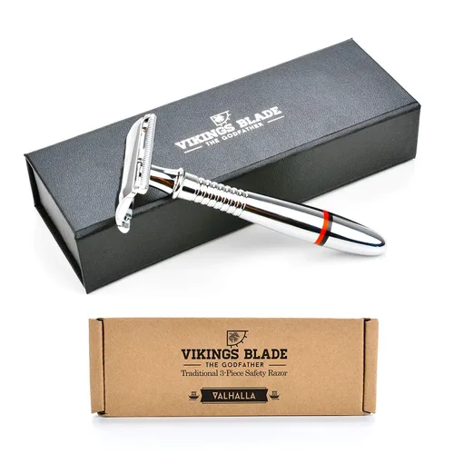 Vista 3 de VIKings Blade Rasuradora de El Padrino + 5 cuchillas de platino sueco + caja de regalo