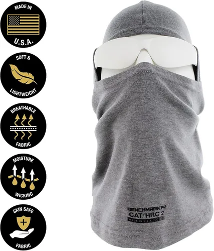 Vista 2 de BENCHMARK FR Flame Resistant Lightweight Balaclava - Made in The USA