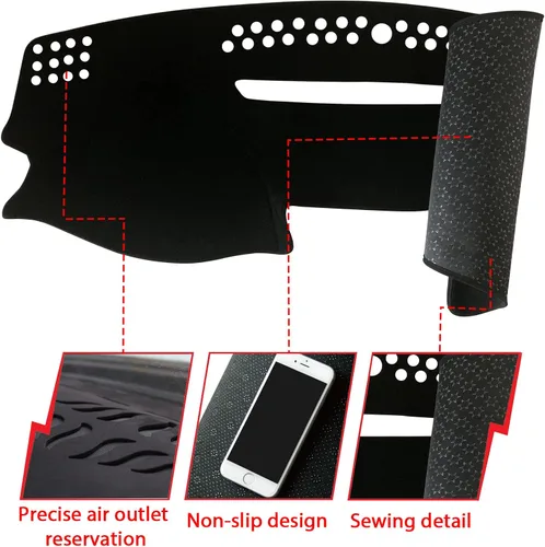 Vista 7 de Alfombrilla para salpicadero, cubierta acolchada para tablero, antideslizante, personalizada, compatible con Toyota Camry 2007-2011, protector