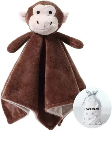 Vista 39 de CREVENT Mantas de bebé suaves y acogedoras para niños y niñas + manta de seguridad, juego con una bolsa de regalo esenciales para recién nacidos Gris