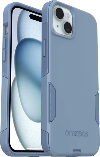 Vista 5 de OtterBox Funda para iPhone 15 Plus y iPhone 14 Plus Commuter Series, mezclilla nítida (azul), delgada y resistente, apta para bolsillo