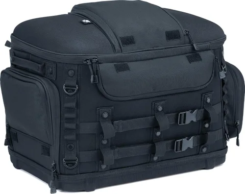 Vista 10 de Kuryakyn 5288 Grand Pet Palace: Transportador portátil resistente al clima para mascotas de motocicleta/gato/perro para portaequipajes o asiento