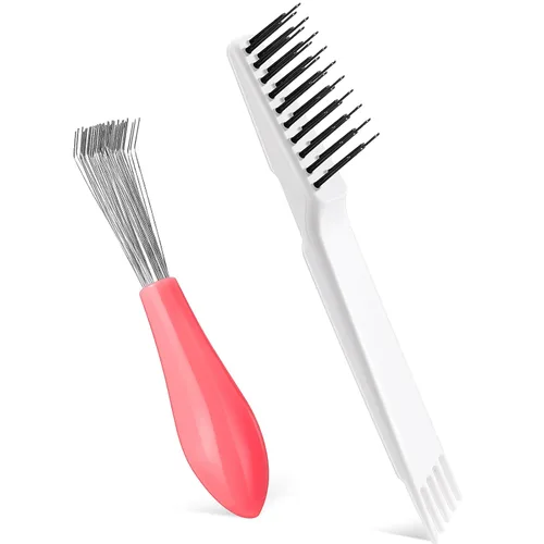 Vista 11 de Boao Juego de 2 piezas de herramienta de limpieza de cepillo de cabello, mini removedor de suciedad de cepillo de cabello con rastrillo de alambre