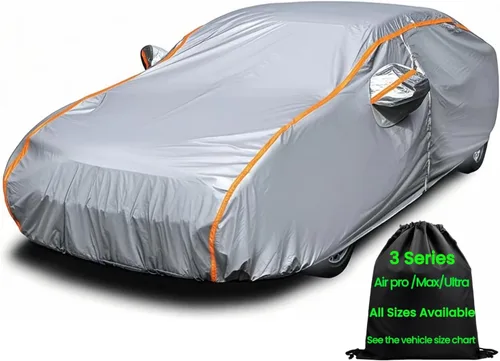 Vista 17 de Funda impermeable para automóvil deportivo, súper ligera, para todo tipo de clima, resistente a los rayos UV y a los arañazos, con cremallera