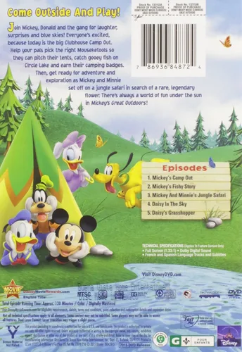 Vista 2 de DISNEY MICKEY MOUSE CLUBHOUSE MICKEYS GREAT OUTDOORS HOME VIDEO RELEASE