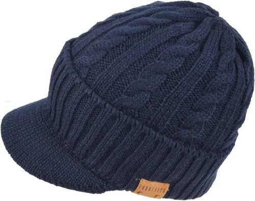 Vista 3 de Gorro de punto para hombre con visera Skullcap Cadet Newsboy Cap Ski Winter Hat